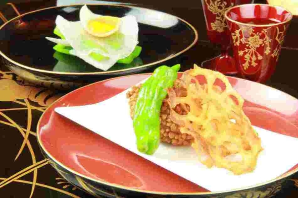 【1日1組限定〜お茶室で食べる本格精進懐石 オプションで選べる精進料理と日本酒のペアリング】